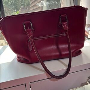 Dooney & Bourke red Vachetta  Leather Tote Bag